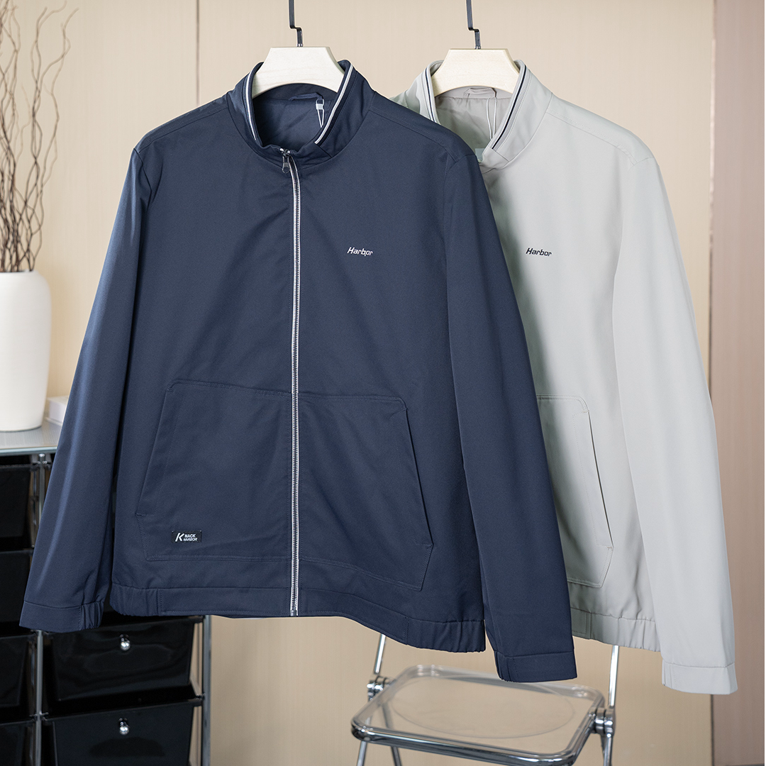 193A【H家撤柜】高端大气！品牌正品撤柜剪标男秋冬休闲商务夹克