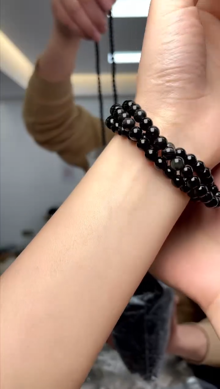 【闪购商品】黑曜岩手串未镶嵌（多样性单个发货）