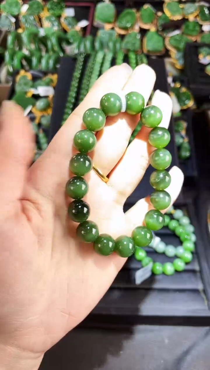 【闪购商品】和田玉手串未镶嵌12MM多样性发一Z
