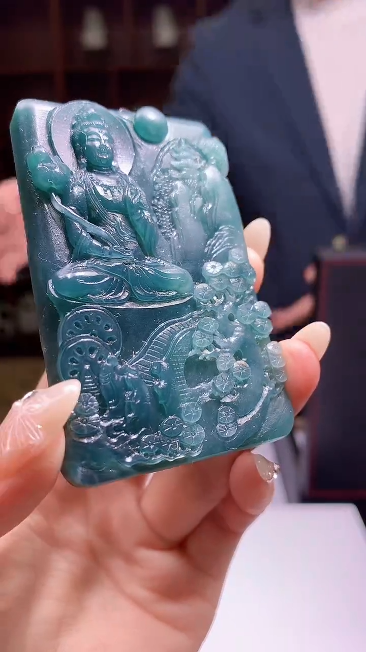 【闪购商品】定制翡翠未镶嵌8046jj-毛货挂件12