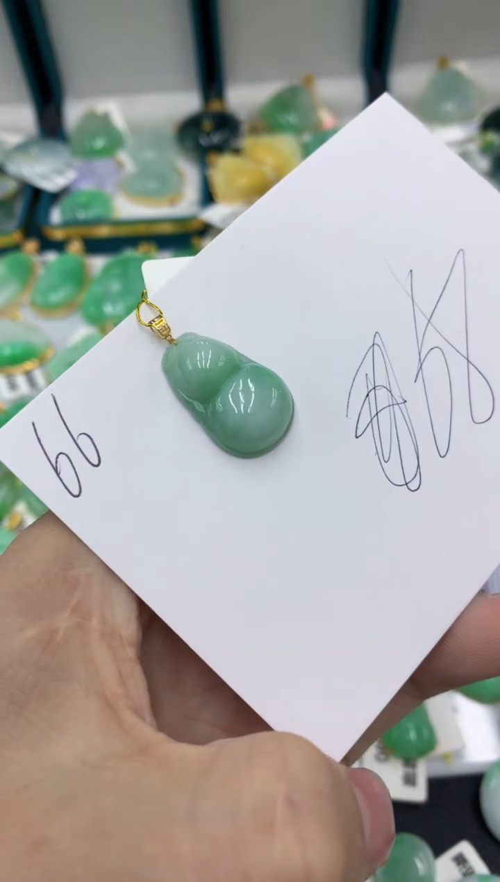 【闪购商品】翡翠颈饰18K金镶嵌翡翠