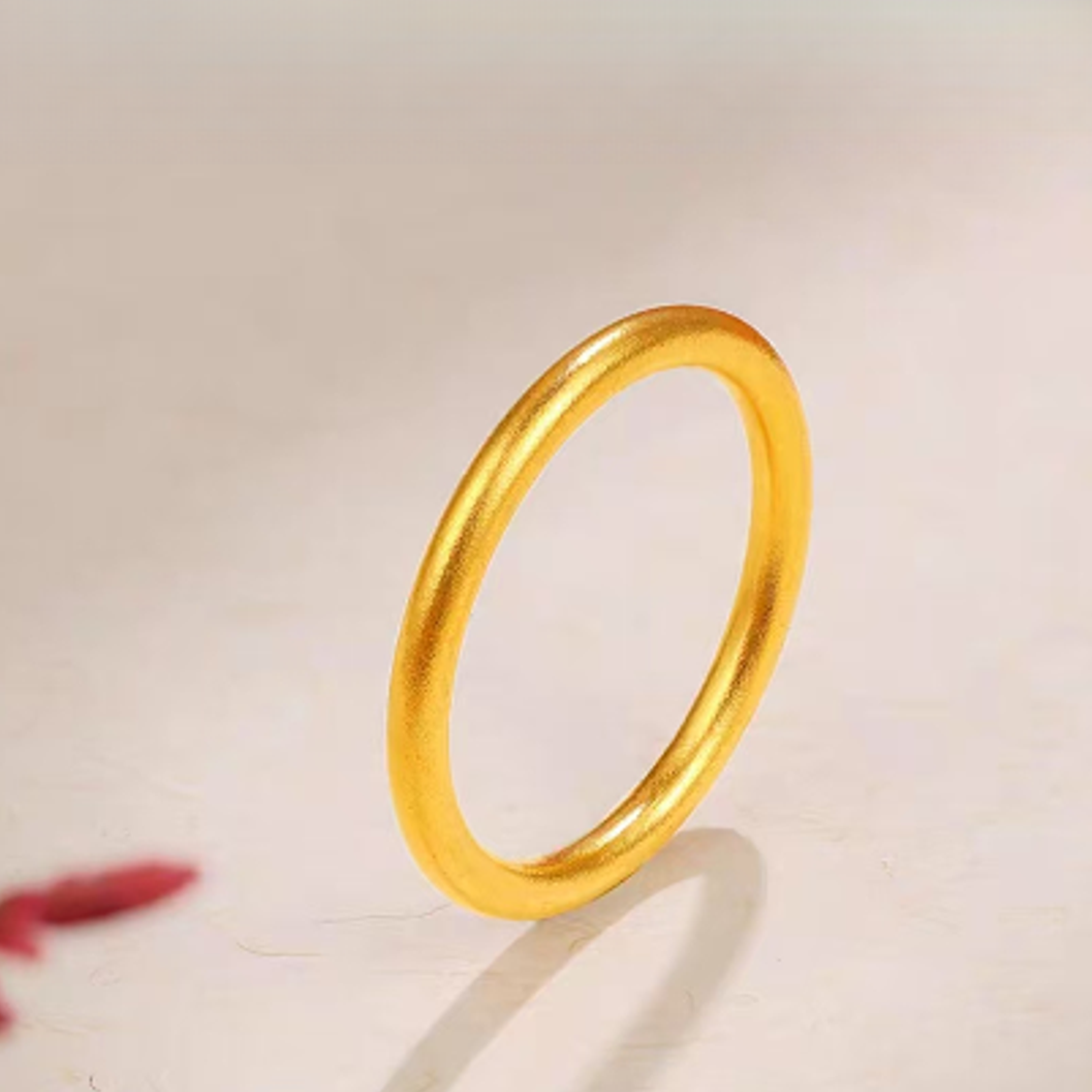 足金999 素戒子 简约欧若风国庆中秋特惠   精品