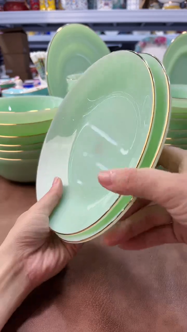 玉瓷8英寸圆深盘2个景德镇陶瓷