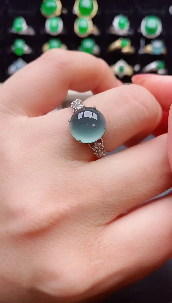【闪购商品】翡翠戒指银S925镶嵌212121