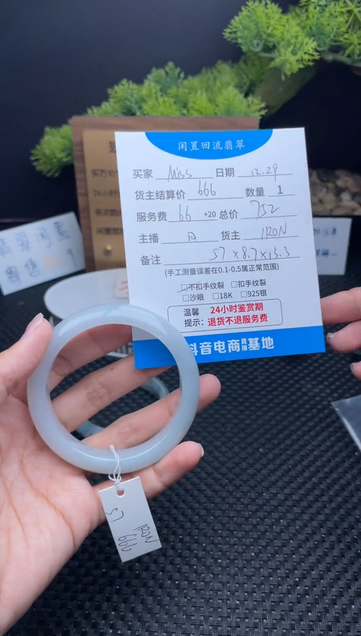 未镶嵌手镯翡翠M****O手镯
