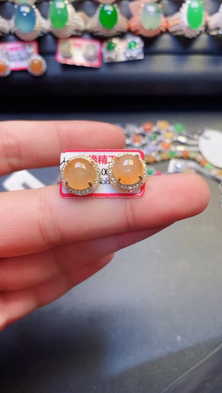 银S925镶嵌戒指翡翠天然