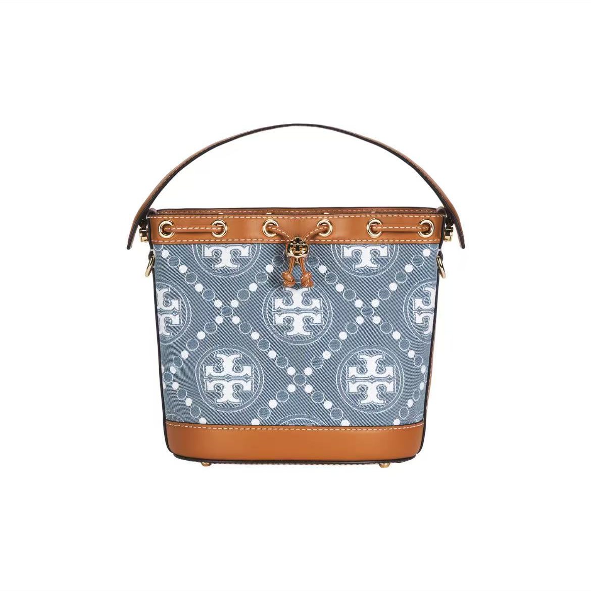 Tory Burch汤丽柏琦 XG T MONOGRAM中号印花水桶包159637-960