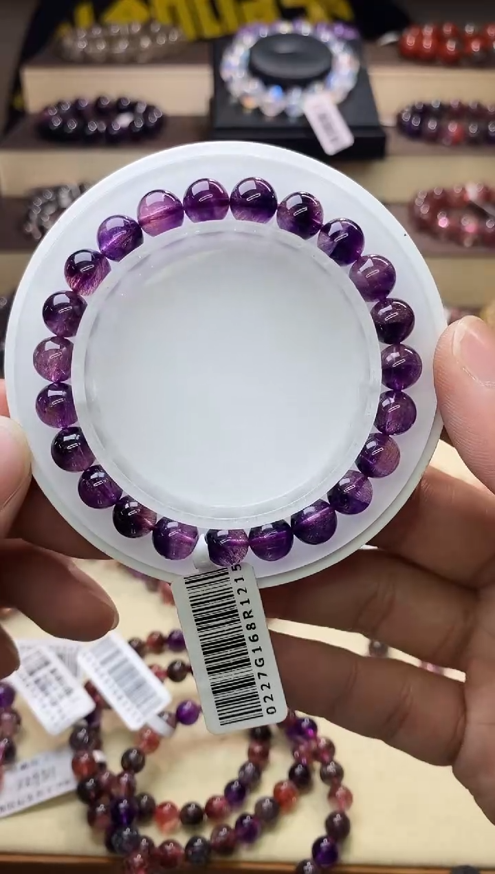 【闪购商品】水晶手链未镶嵌紫超七单圈7m+