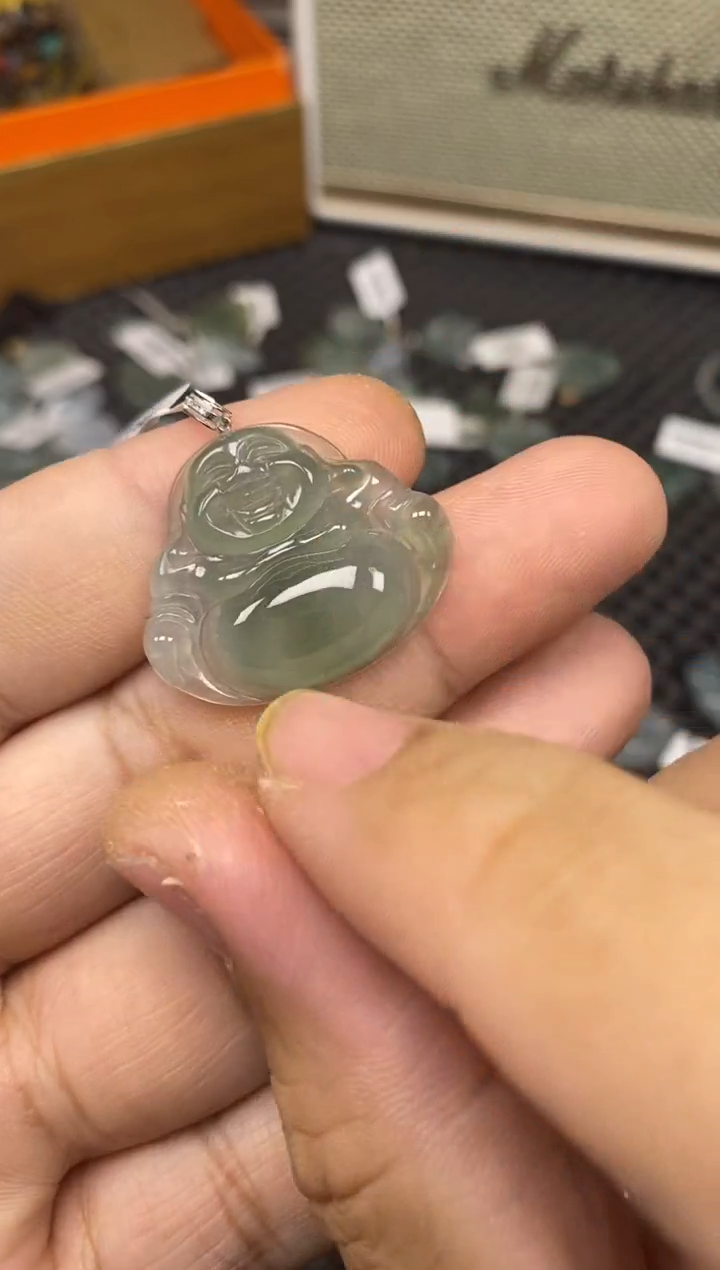 【闪购商品】翡翠吊坠(不含链)18K金镶嵌55025