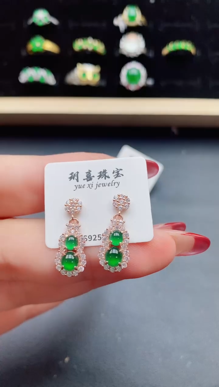 【闪购商品】翡翠戒指银S925镶嵌321321