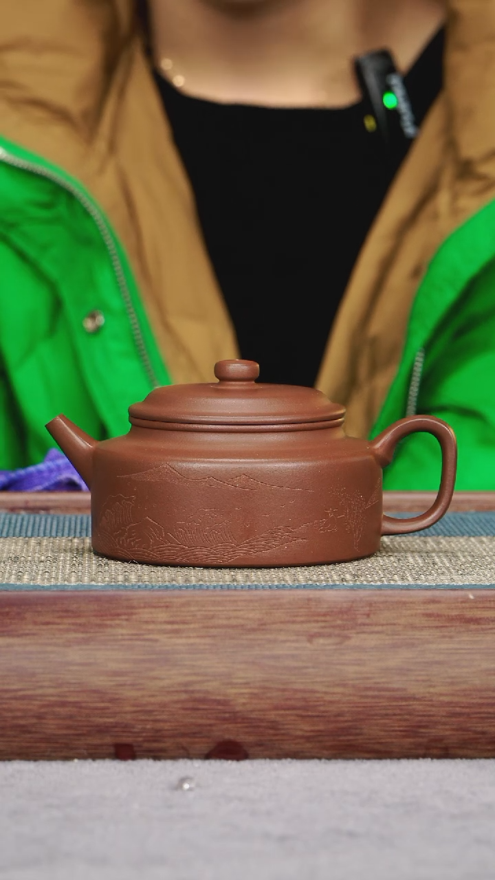 【闪购商品】紫砂茶壶底槽青 扁德钟