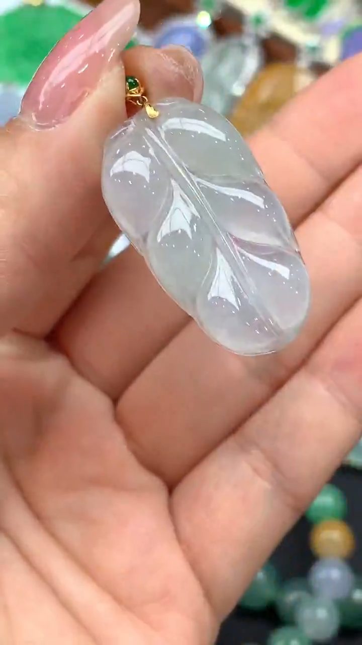 【闪购商品】翡翠颈饰18K金镶嵌84-天然翡翠