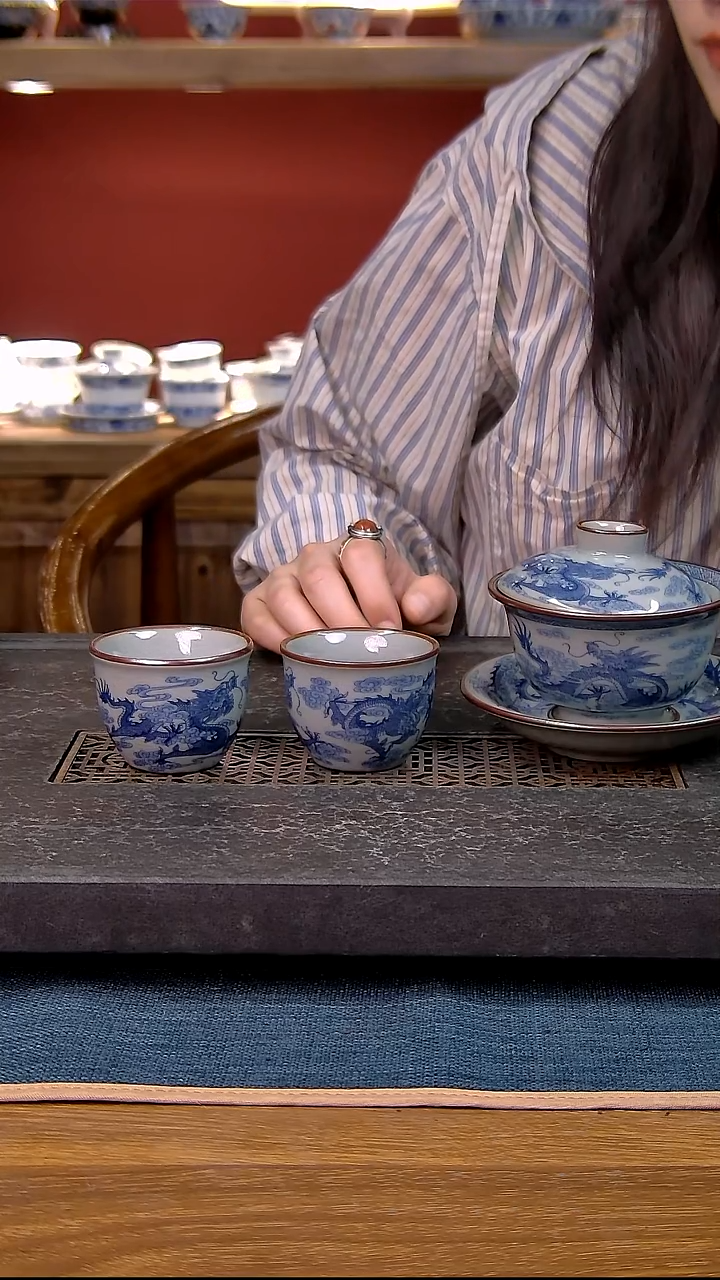 简装家用款3件套 老陶泥开片纹陶瓷茶具