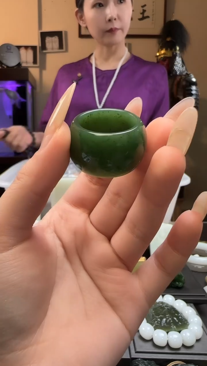 【闪购商品】和田玉碧玉未镶嵌扳指