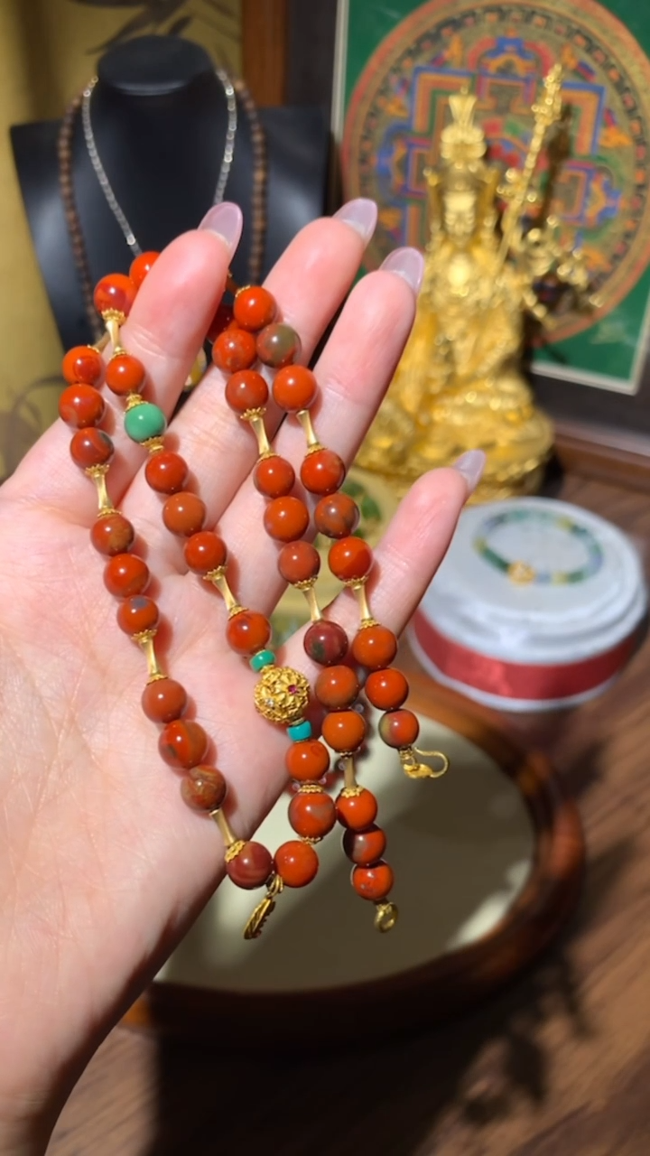【闪购商品】南红玛瑙项链未镶嵌项链18K