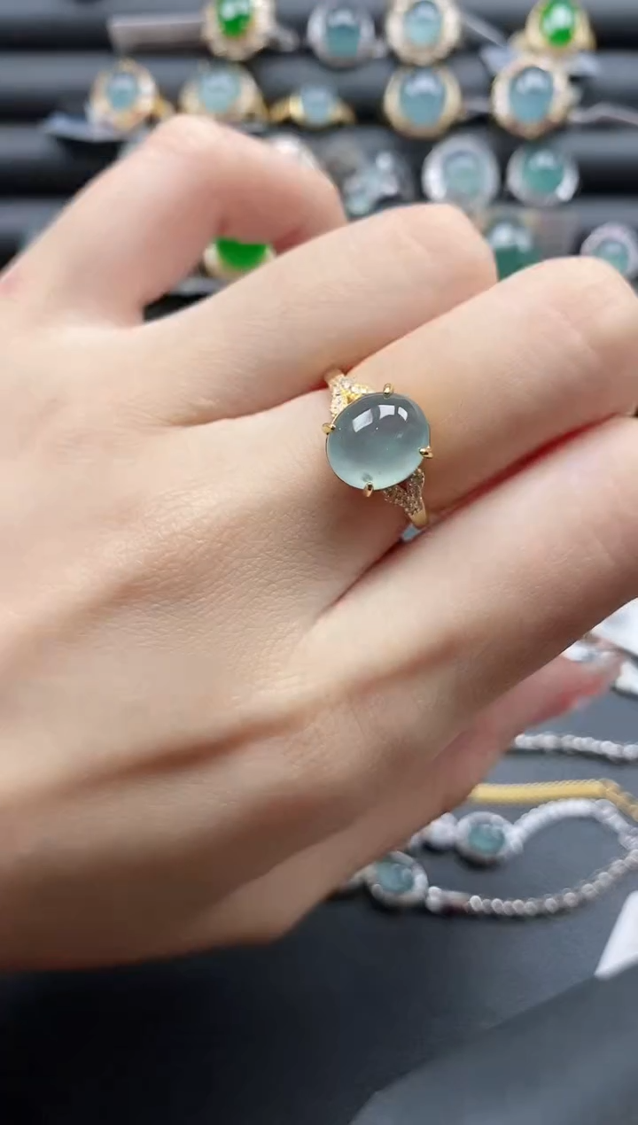 【闪购商品】翡翠戒指银S925镶嵌1111