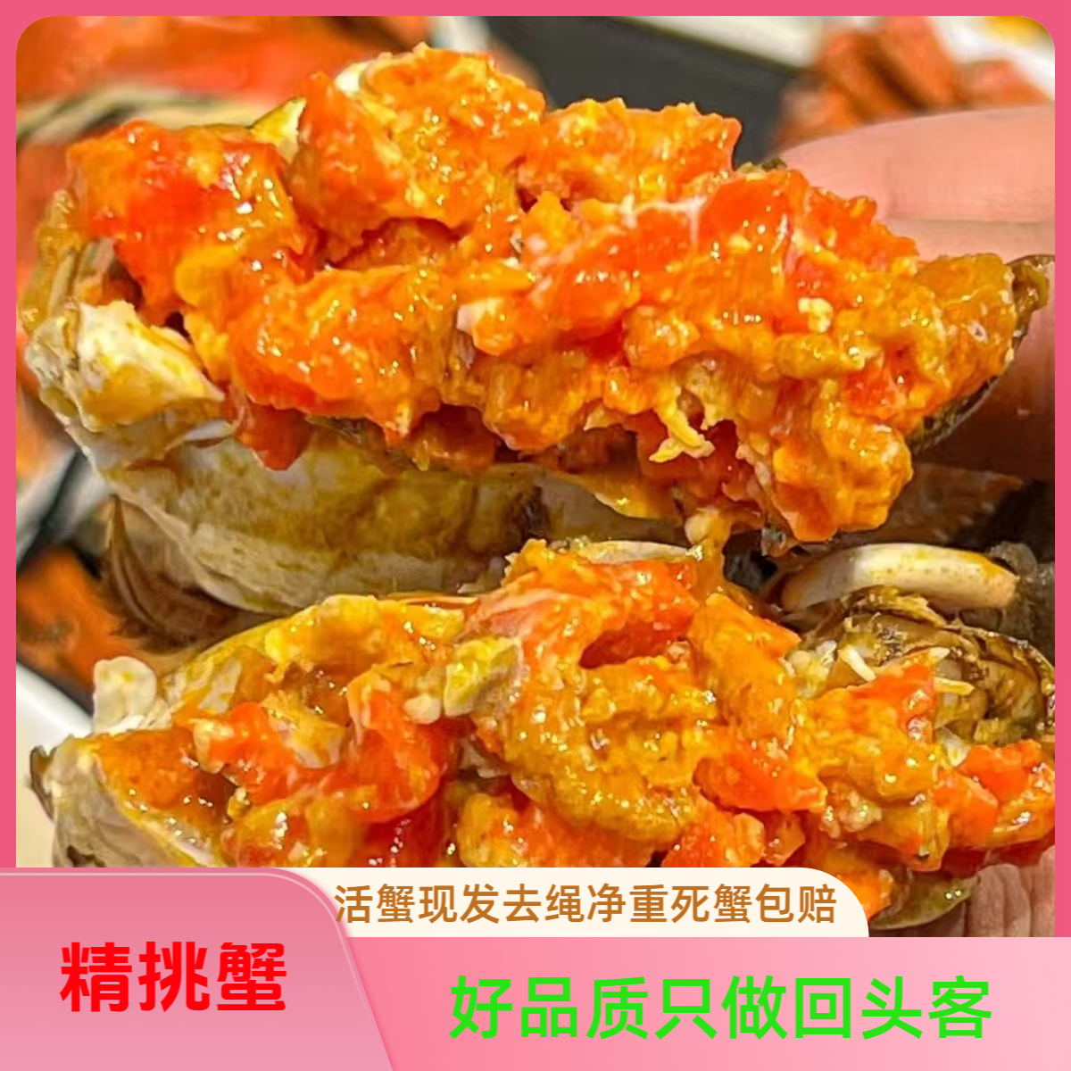 【活蟹】自吃手挑固城湖大闸蟹公5.1-4.8两母4.1-3.8两6/8/10只