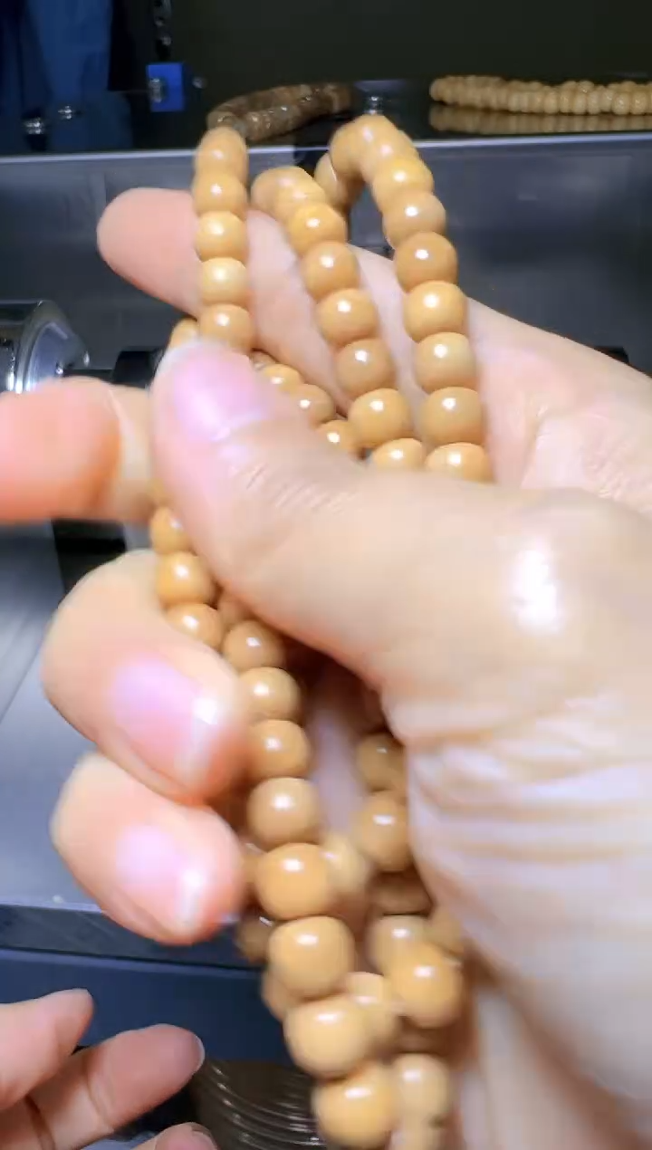 【闪购商品】菩提根/象牙果手串龙脊卡7老型脖挂 8号