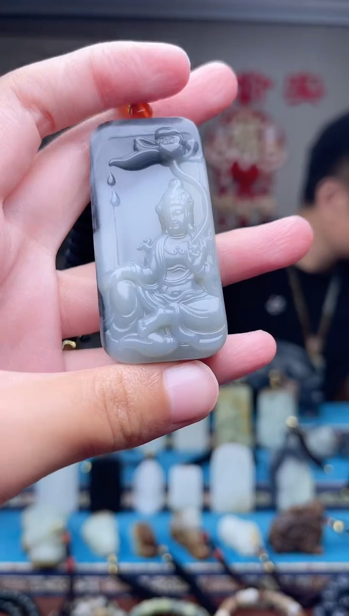 和田玉未镶嵌挂件1