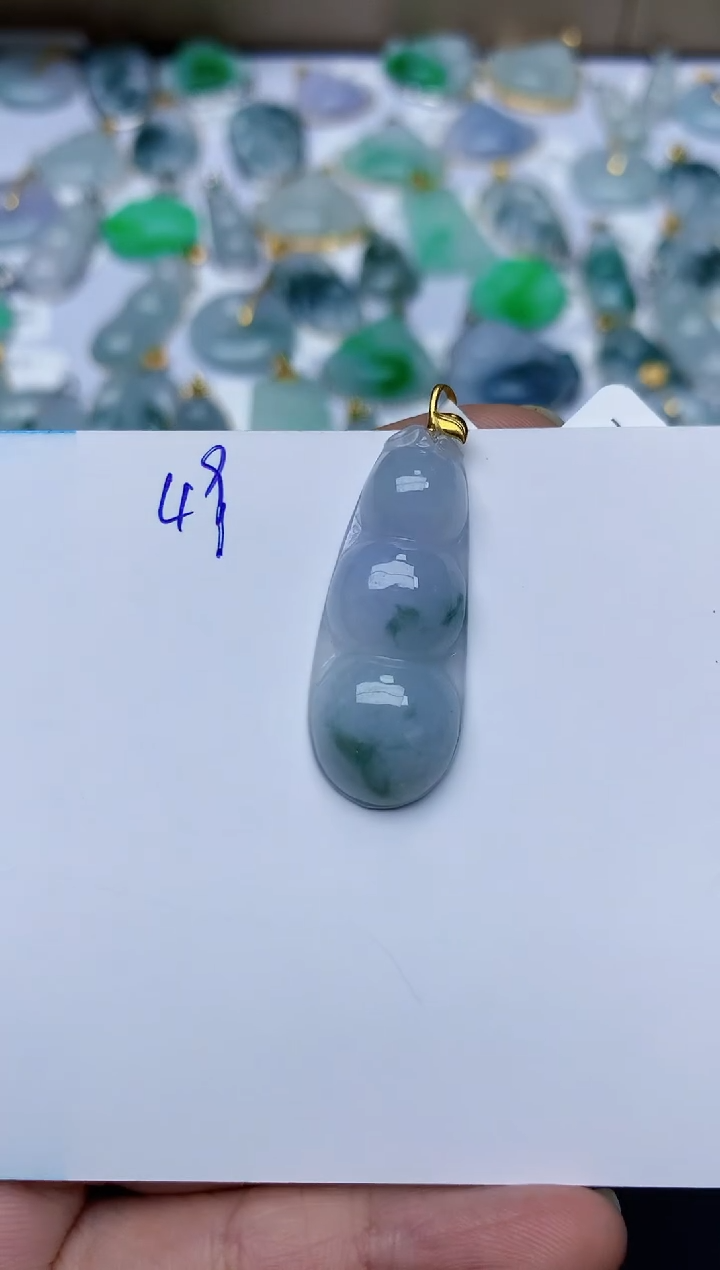 【闪购商品】翡翠颈饰18K金镶嵌天然翡翠A货  