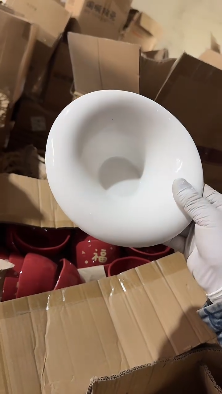 陶瓷斜口草帽 微瑕凑满20元包邮