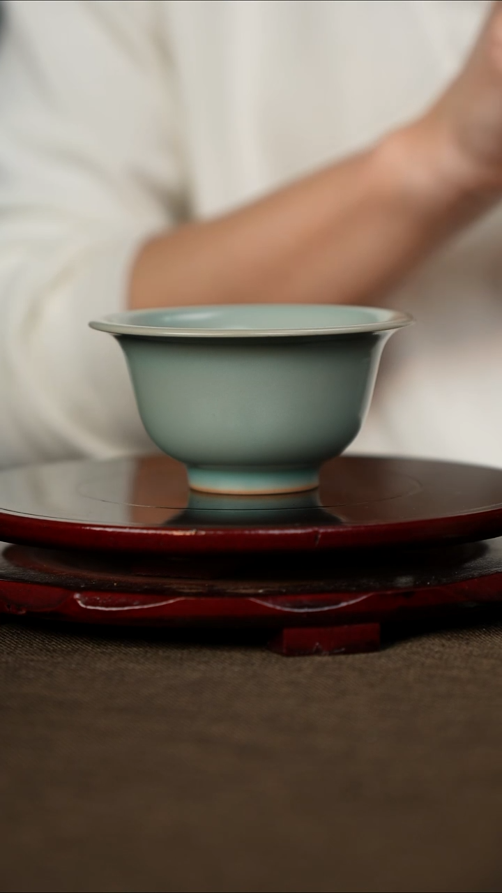 柴烧 压手杯 大师亲签底款