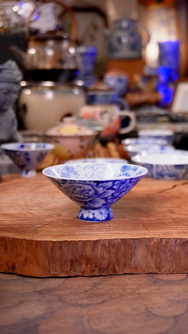 杯子陶葡****?万花大斗笠手工手绘手工手绘