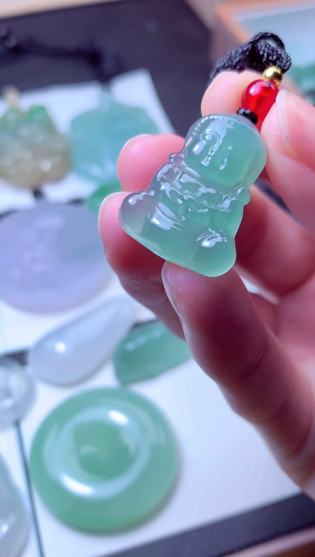 颈饰未镶嵌翡翠天然A货翡翠