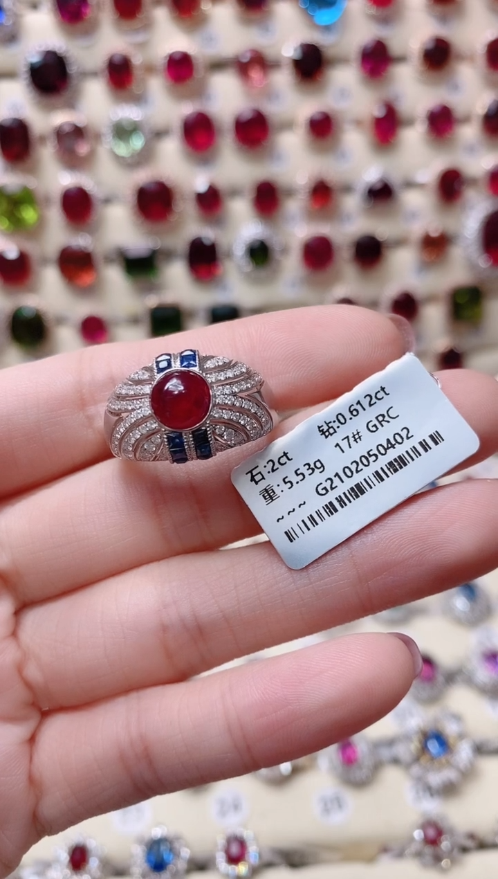 【闪购商品】红宝石18K金戒指18K金镶嵌1