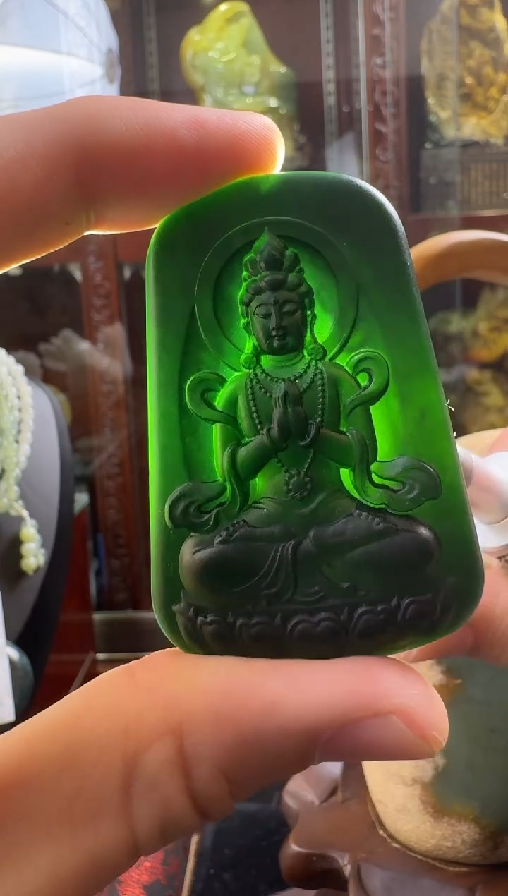 【闪购商品】岫玉吊坠未镶嵌观音牌