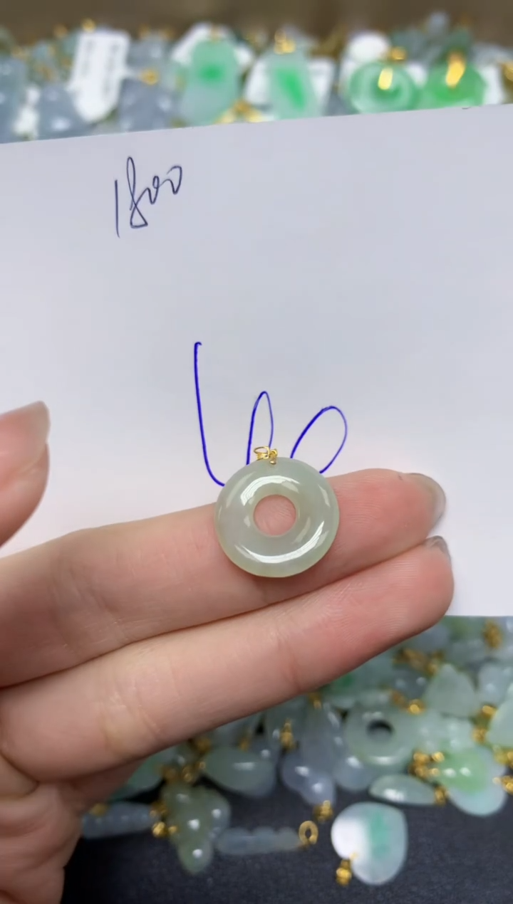 【闪购商品】翡翠颈饰18K金镶嵌 天然翡翠A货