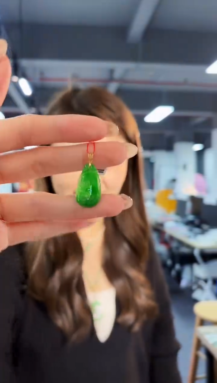 【闪购商品】翡翠颈饰18K金镶嵌缅料A货/支持复检/一件