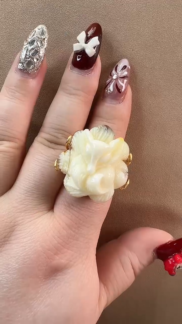 【闪购商品】琥珀戒指未镶嵌戒指