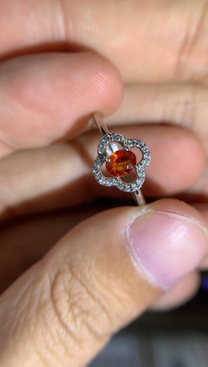 【闪购商品】蓝宝石戒指银S925镶嵌天然