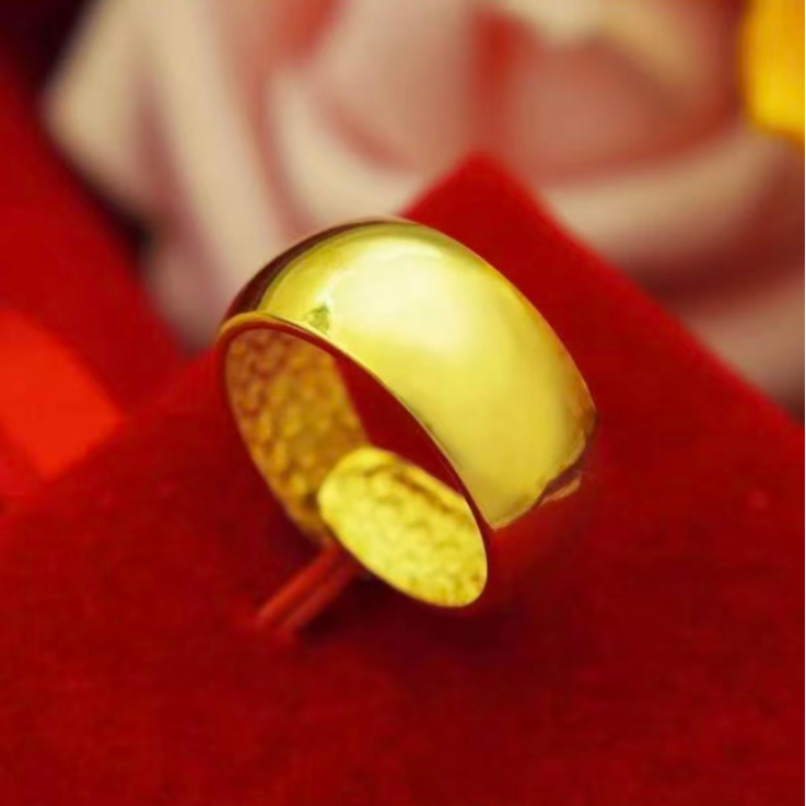 【升级版】官方正品 男女款光面素圈加宽活口戒-宽版