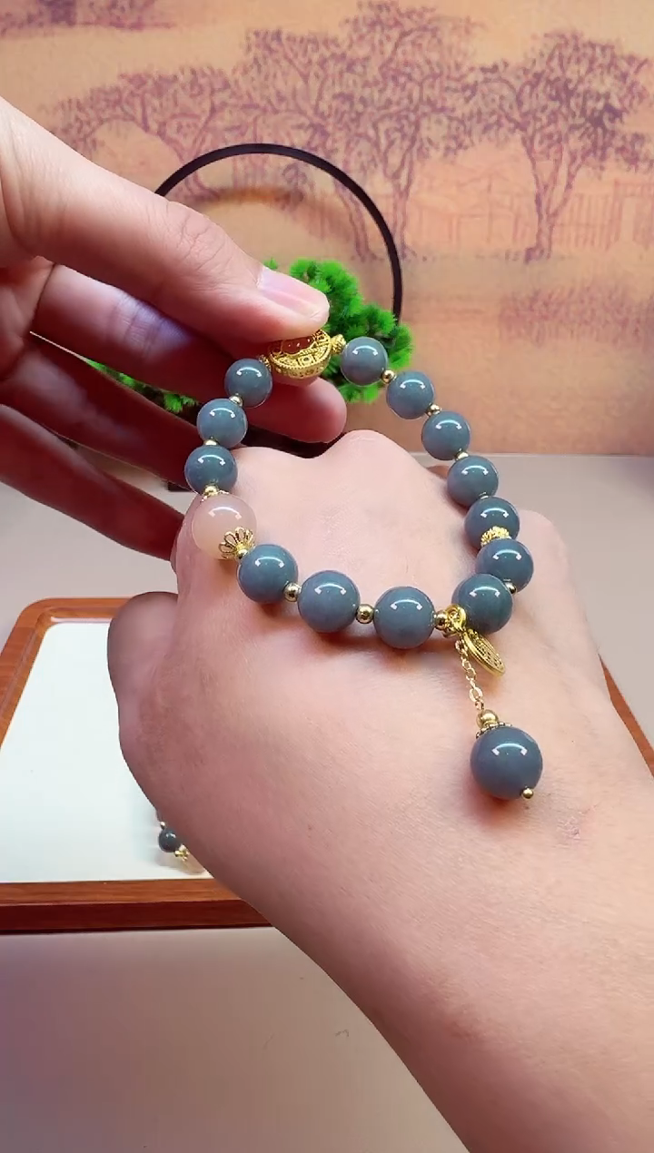 颈饰14K金镶嵌翡翠A944 