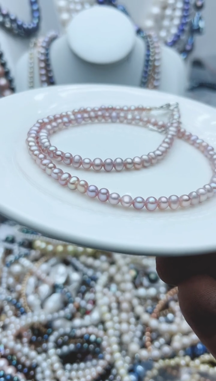 【闪购商品】淡水珍珠颈饰钛钢1