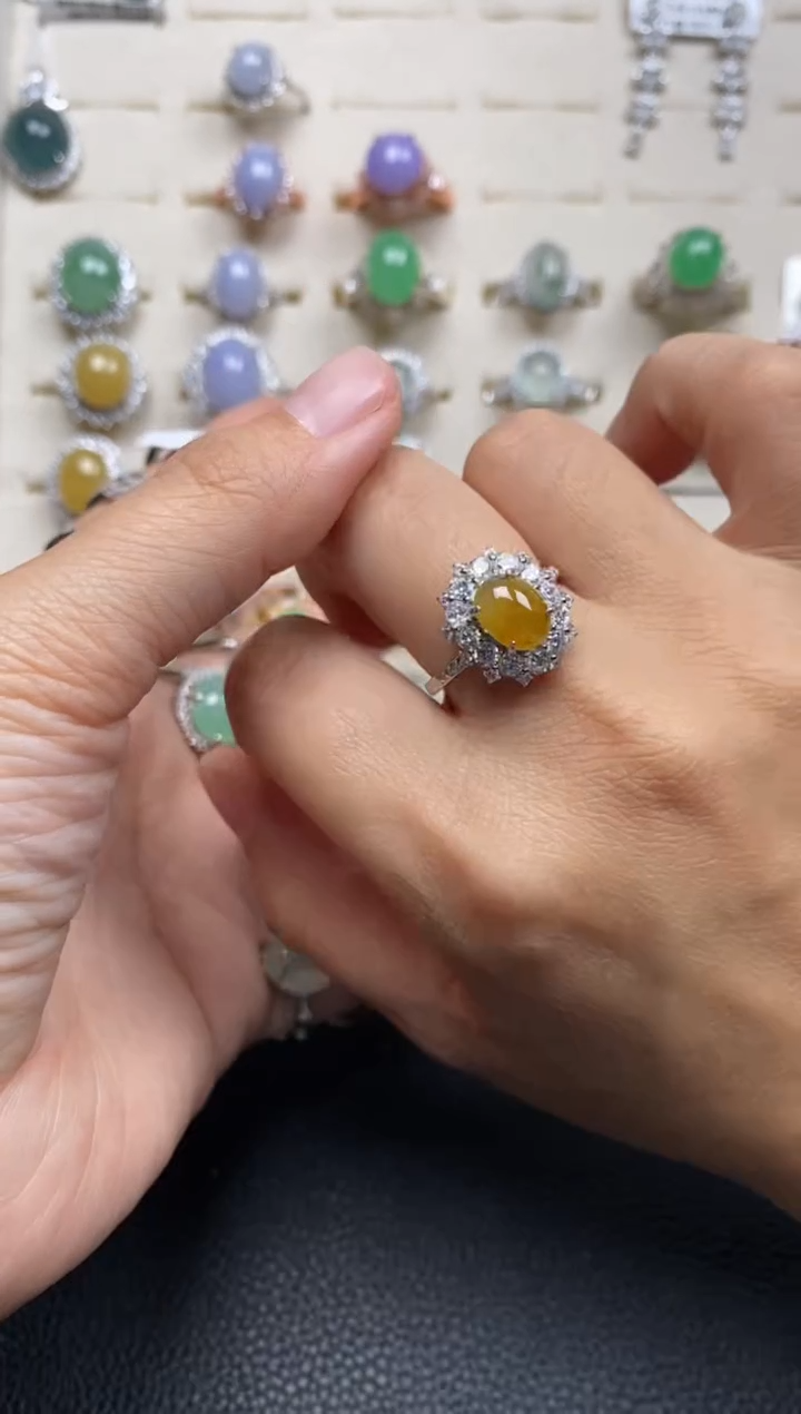 【闪购商品】翡翠戒指银S925镶嵌1111