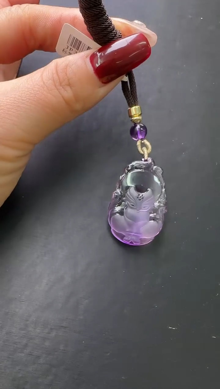 【闪购商品】水晶吊坠未镶嵌紫水晶凤九吊坠 JP38115