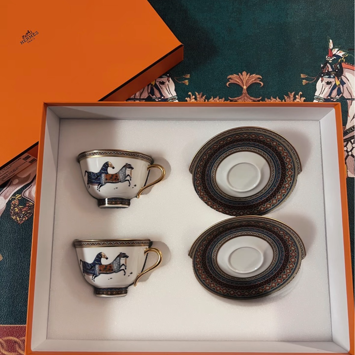 未使用 Hermes/爱马仕 【念念】东方骏马茶杯2号