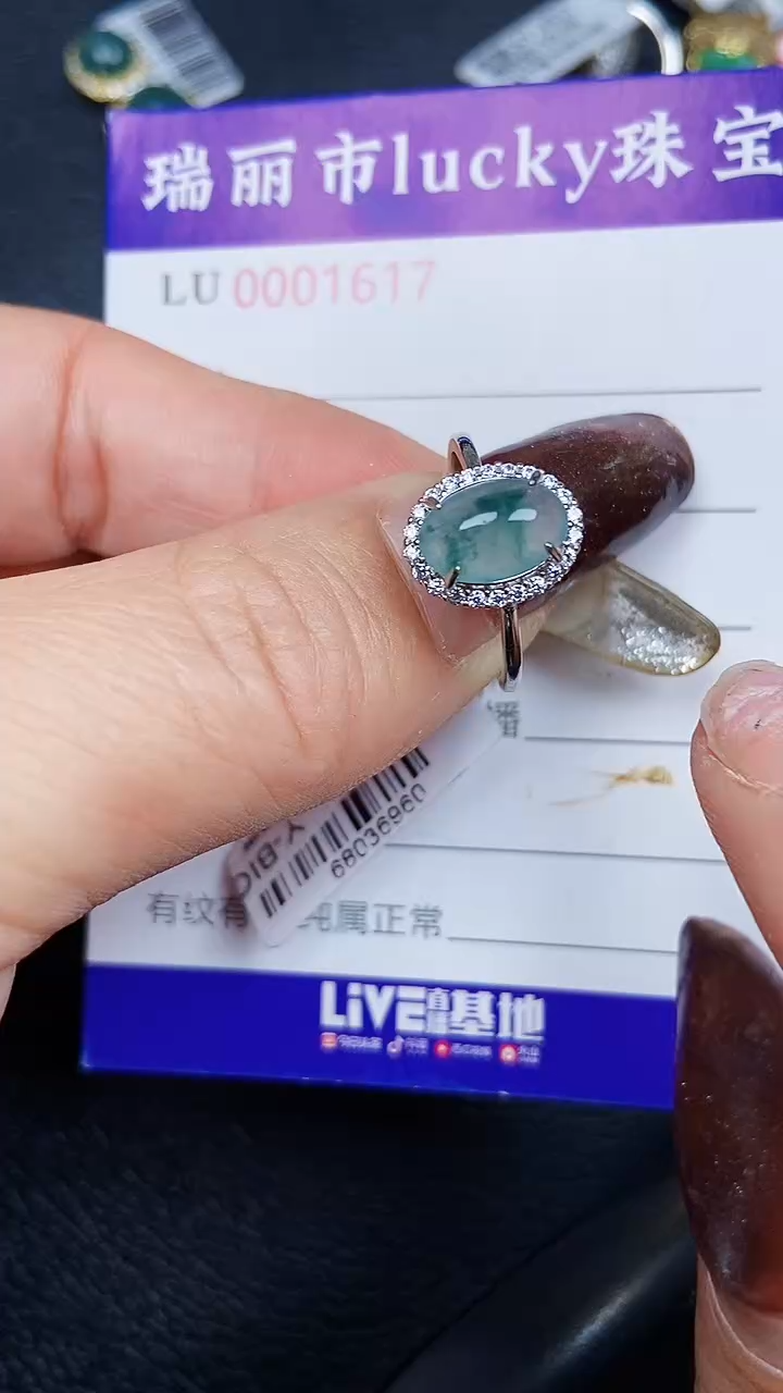 颈饰银S925镶嵌翡翠1617