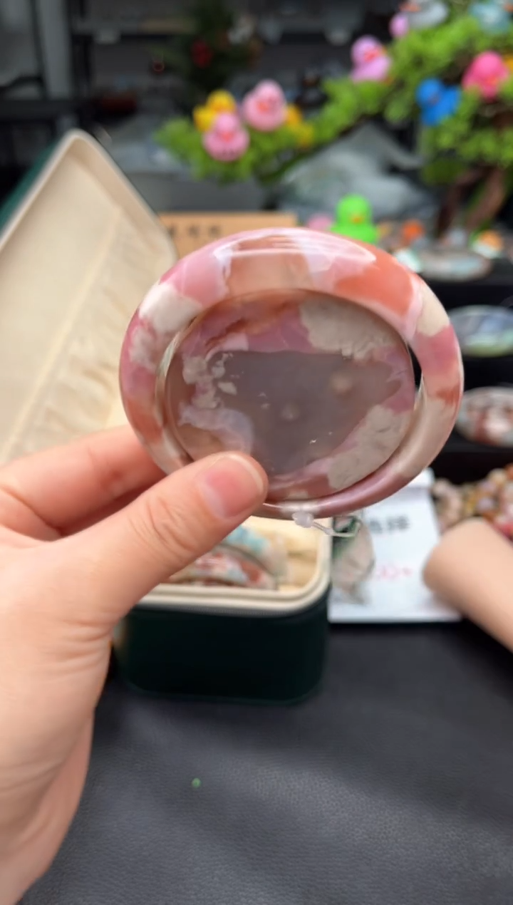 石英质玉未镶嵌手镯60圈口（赠送镯心）3S9265