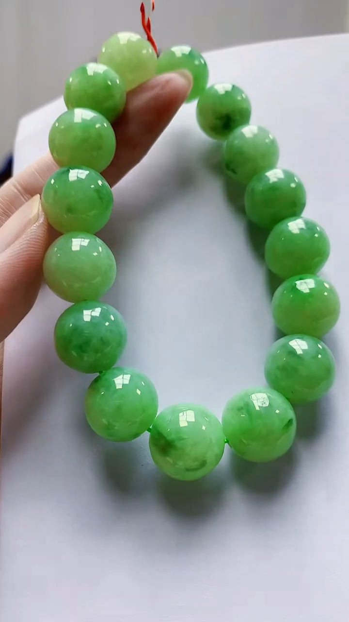 未镶嵌定制翡翠4812zm-毛货手串45