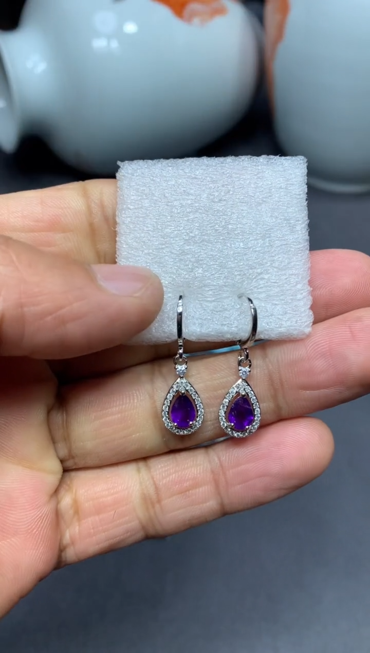 【闪购商品】紫晶耳饰未镶嵌W44（随机性发货只发一单）