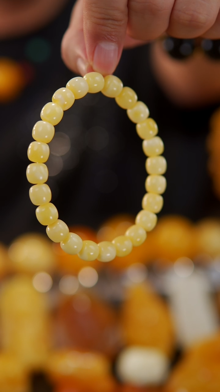 【闪购商品】蜜蜡手链未镶嵌精工老型手串11