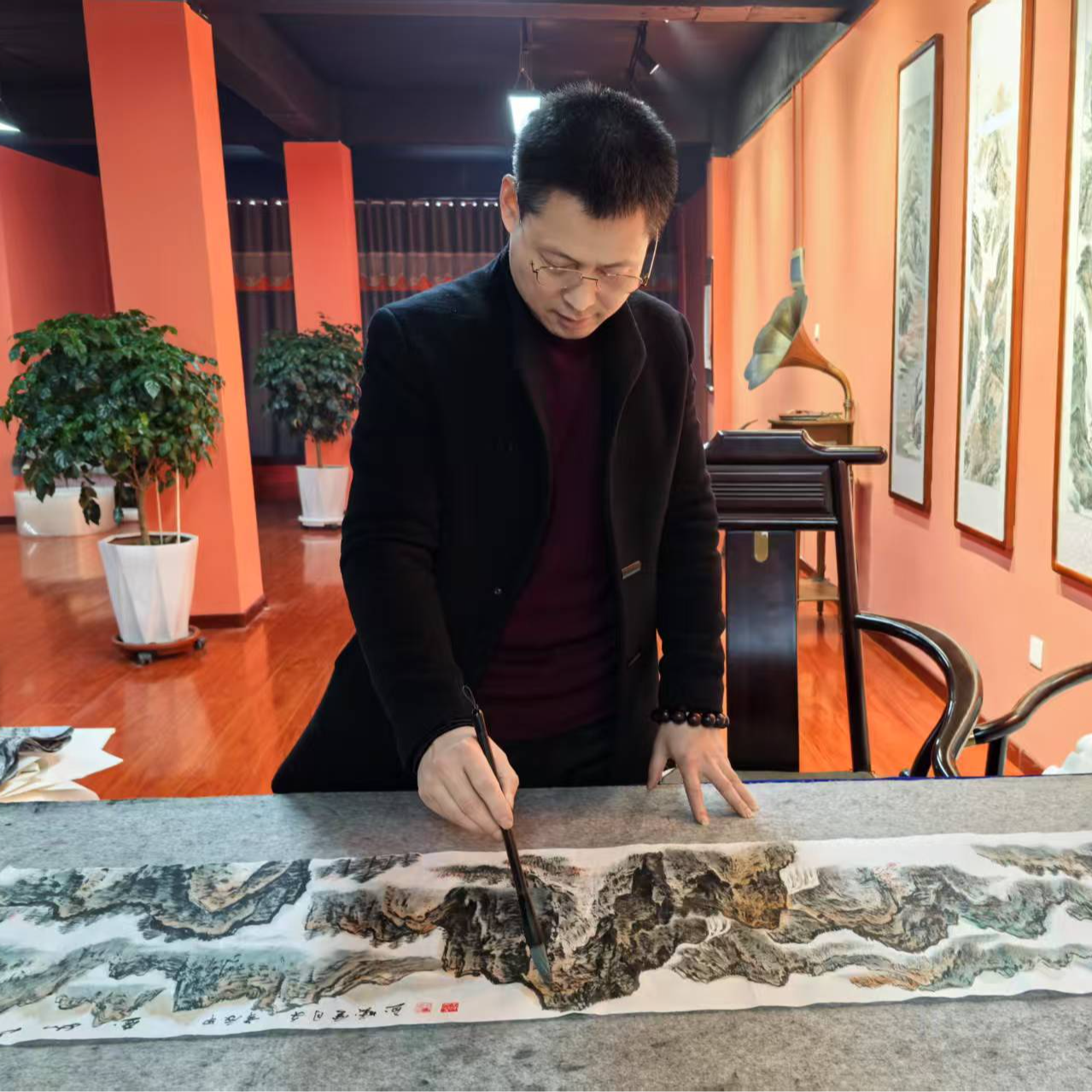 李云曦老师山水国画作品橱窗展示勿拍