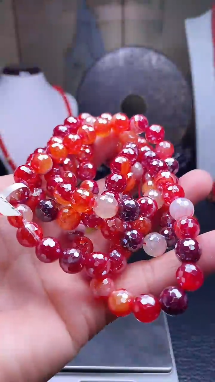 未镶嵌颈饰玛瑙/玉髓天然珠宝多切面血龙天晶【多样性拍一发一】