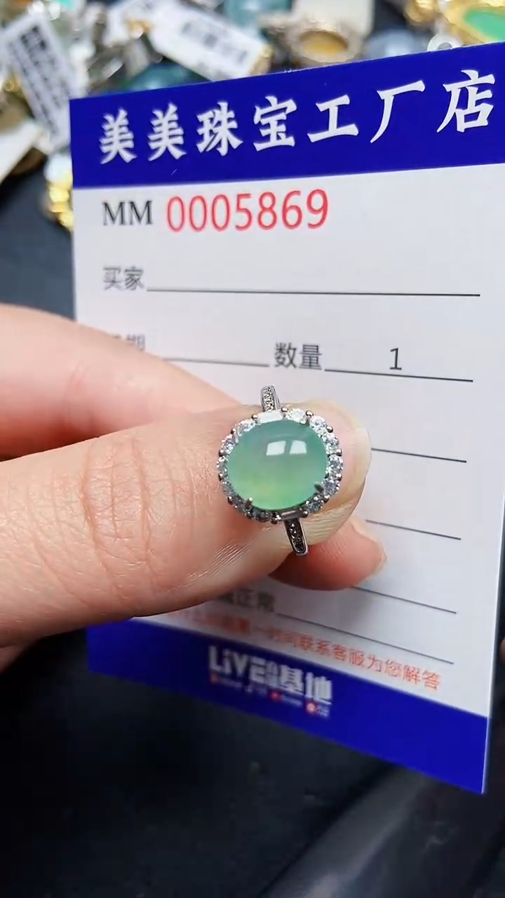 颈饰银S925镶嵌翡翠5869