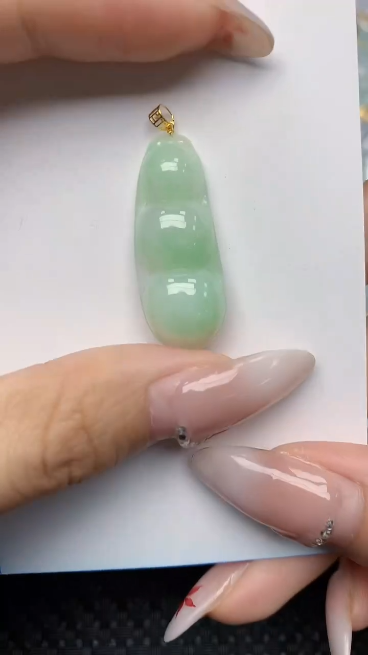 【闪购商品】翡翠颈饰18K金镶嵌天然翡翠A货