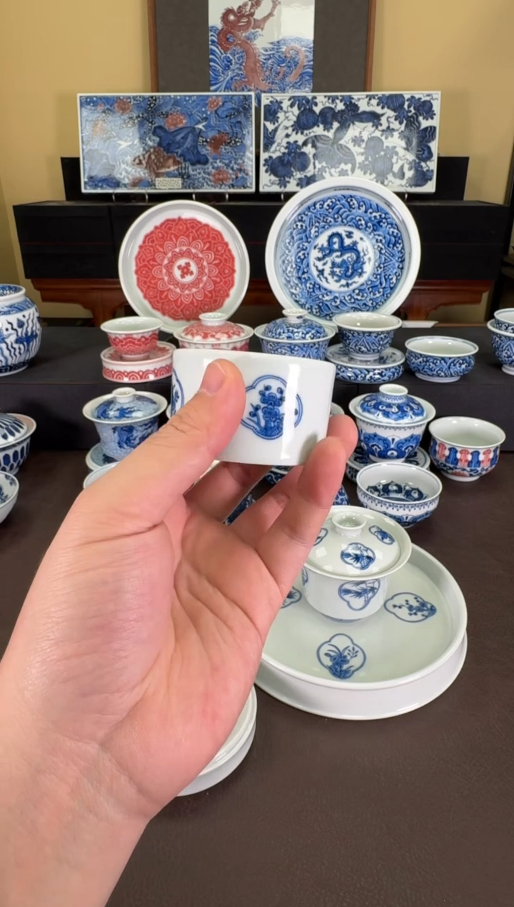 【闪购商品】羿器窑梅兰竹菊扳指杯